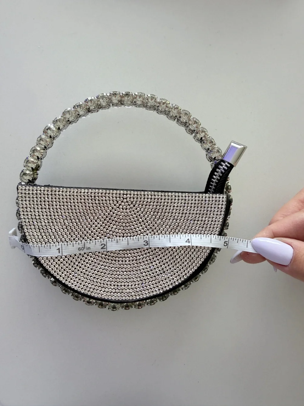 The Demi-Luna Rhinestone Micro Mini bag - Picture 8 of 9